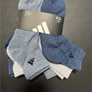 Adidas Athletic Cushioned Quarter Socks 6 Pairs Large